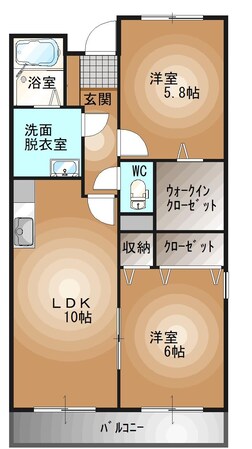 宇都宮駅 バス15分  平松宿下車：停歩6分 4階の物件間取画像